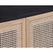 Avida 37.5 X 18.75 inch Gold / Black/Natural Sideboard, Small